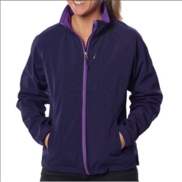 Double Diamond Softshell Plum Purple Fleece Jacket Women’s Small - Picture 2 of 12